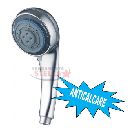 DOCCIA DOCCETTA ANTICALCARE 5 FUNZIONI ABS CROMATO SOFFIONE MASSAGGIO IDRO
