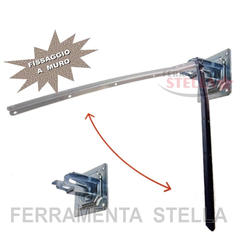 COPPIA ASTE STENDIBIANCHERIA STENDI A MURO BRACCI SUPPORTO PIEGHEVOLE STENDINO