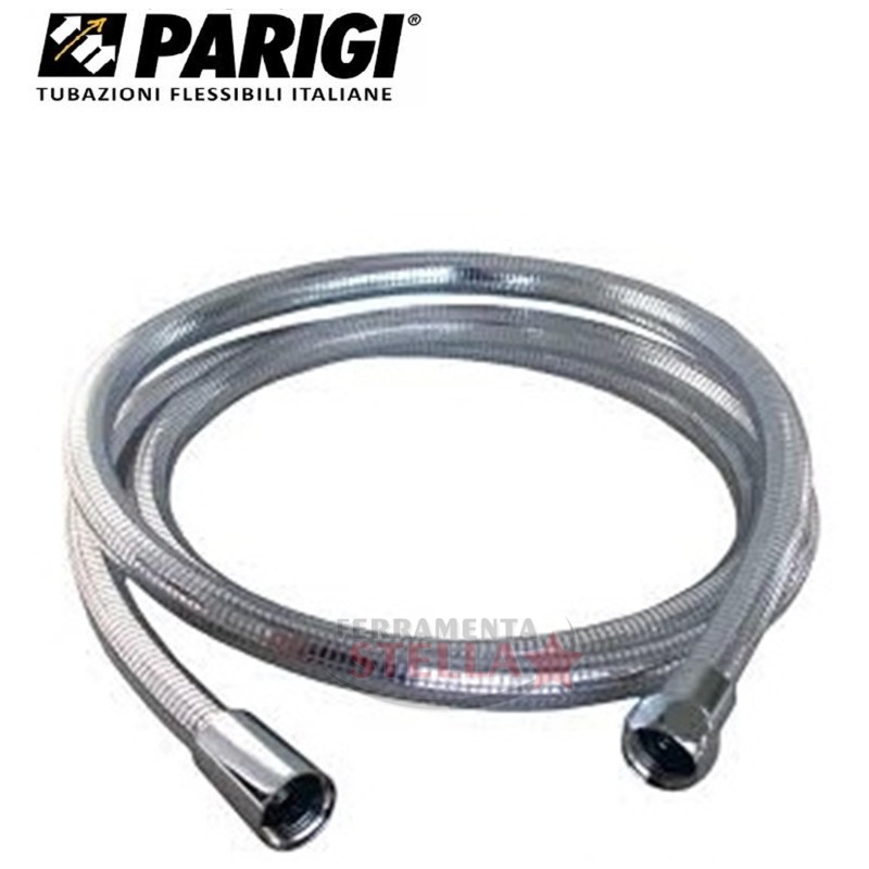 LACCIO TUBO DOCCIA DOCCETTA FLESSIBILE 150 CM LINEA PARIGI SILVER ANTITORSIONE