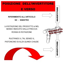 INVERTITORE PER SPAGNOLETTA TROPICALIZZATO DESTRO DX