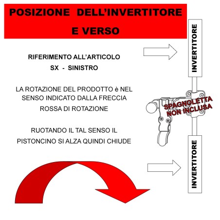 INVERTITORE PER SPAGNOLETTA TROPICALIZZATO DESTRO DX