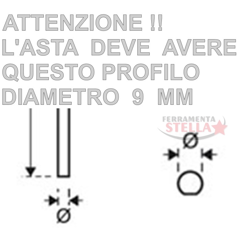 KIT GUARNITURA COMPLETA SPAGNOLETTA PER ANTE A 2 BATTENTI