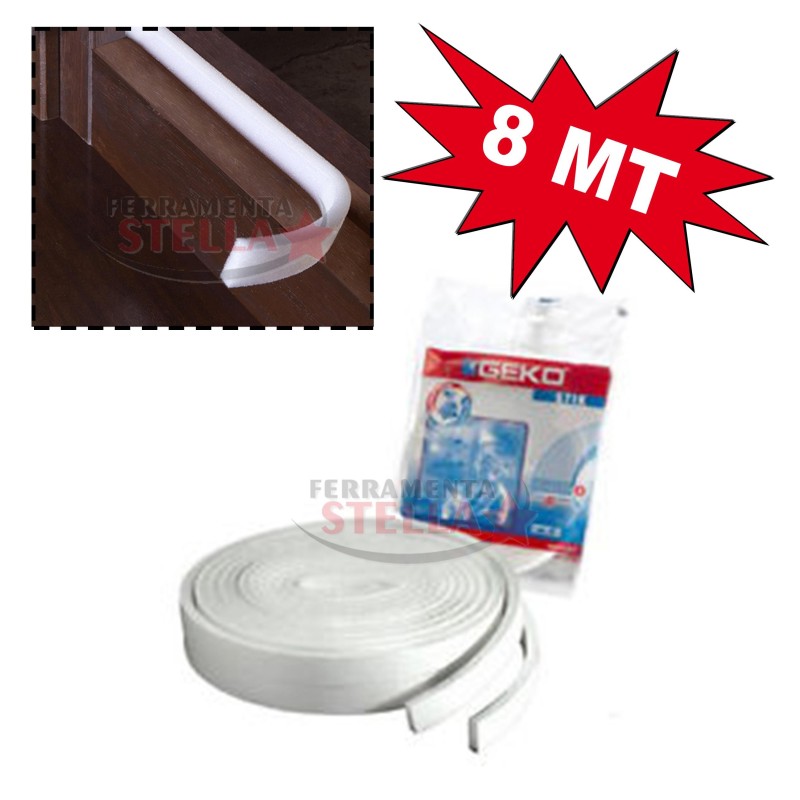 GUARNIZIONE ADESIVA MM 20x5 MT 8 SPUGNA BIANCA GUARNIZIONE ADESIVA MM 20x5 MT 8 SPUGNA BIANCA