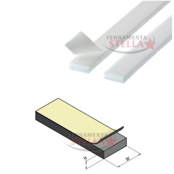 GUARNIZIONE ADESIVA MM 20x5 MT 8 SPUGNA BIANCA
