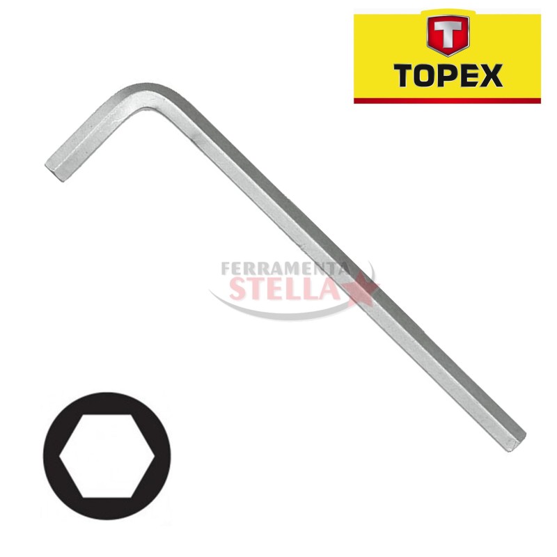CHIAVE  ESAGONALE A BRUGOLA CROMATA 8 MM
