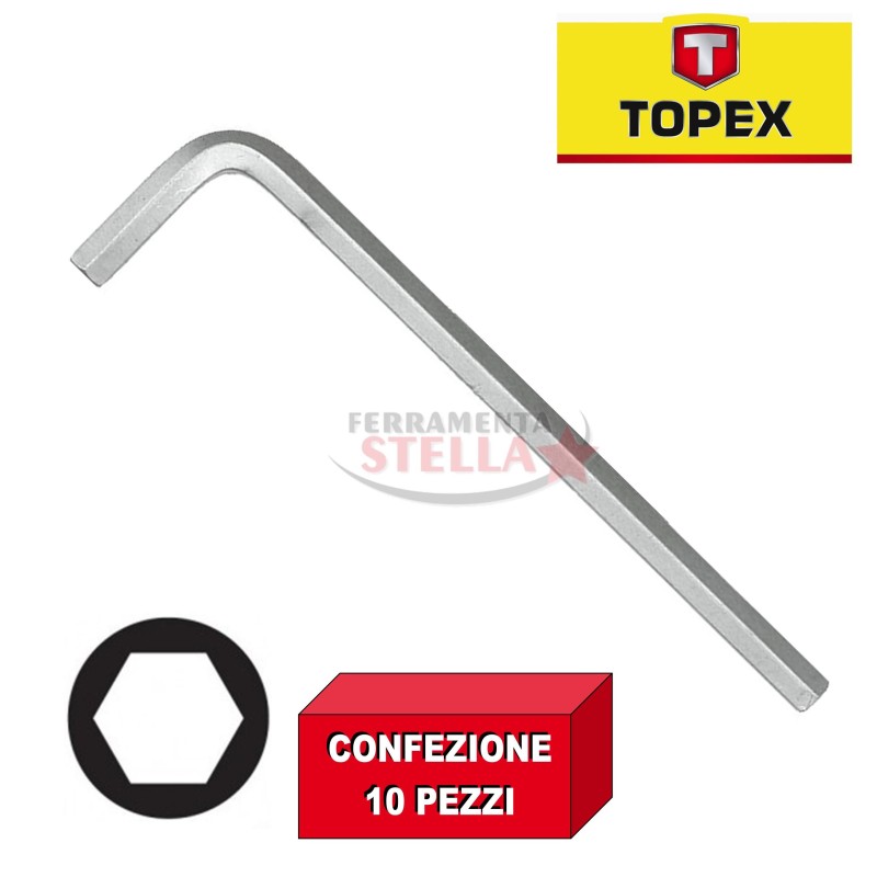 CHIAVE  ESAGONALE A BRUGOLA CROMATA 4 MM