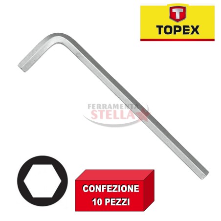CHIAVE  ESAGONALE A BRUGOLA CROMATA 4 MM