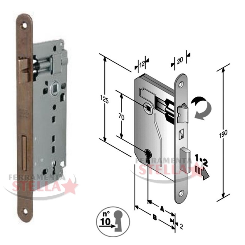 SERRATURA PATENT PER PORTE INTERNE - BUSSOLE