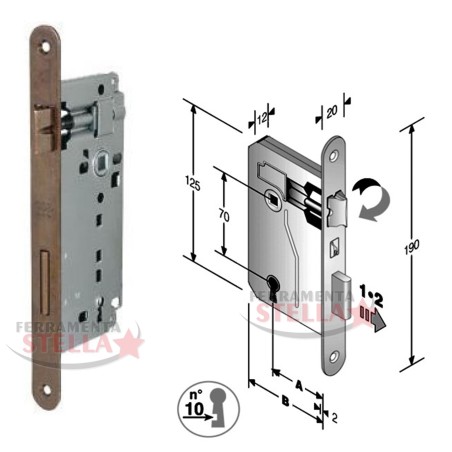 SERRATURA PATENT PER PORTE INTERNE - BUSSOLE