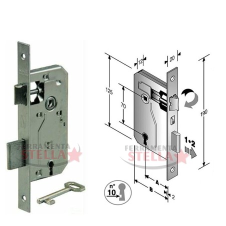 SERRATURA PATENT PER PORTE INTERNE - BUSSOLE
