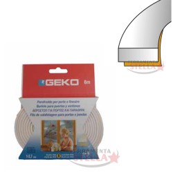 GUARNIZIONE ADESIVA PARAFREDDO BIANCA 9mm X 6 MT PVC PARASPIFFERI PORTE FINESTRE