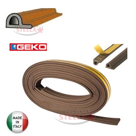 GUARNIZIONE ADESIVA PARAFREDDO MARRONE 6 MT PARASPIFFERI PORTE FINESTRE IN GOMMA