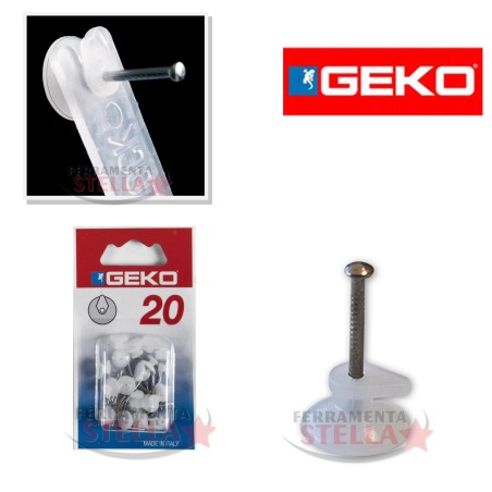 20 GANCI NYLON GANCIO CHIODO CHIODI APPENDIQUADRO APPENDI QUADRO QUADRI A PARETE