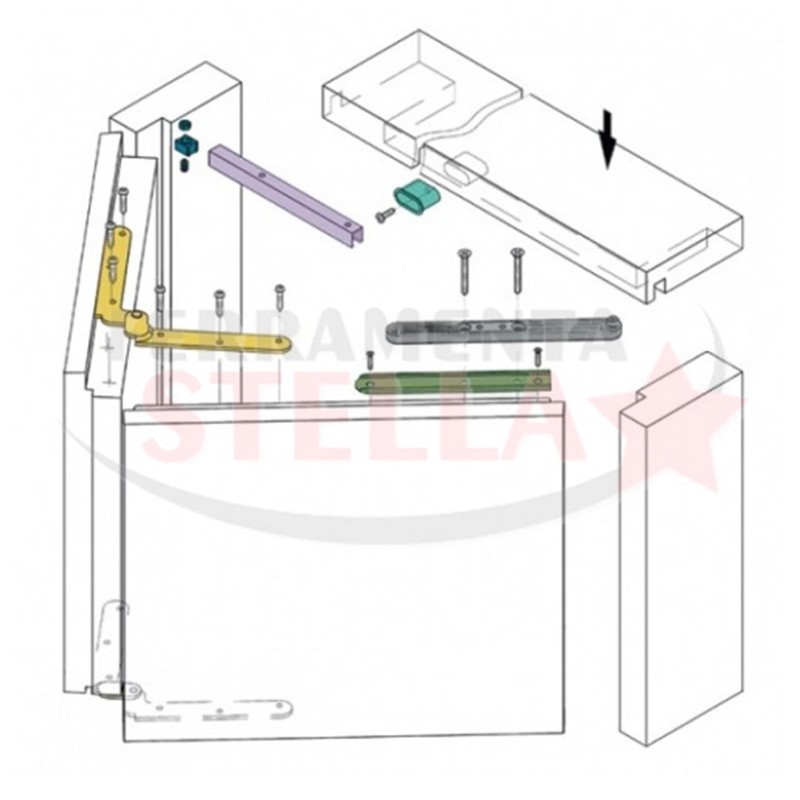SISTEMA SCORREVOLE PER PORTE PIEGHEVOLI A BATTENTE IN LEGNO