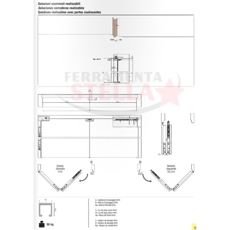 SISTEMA SCORREVOLE PER PORTE PIEGHEVOLI A BATTENTE IN LEGNO