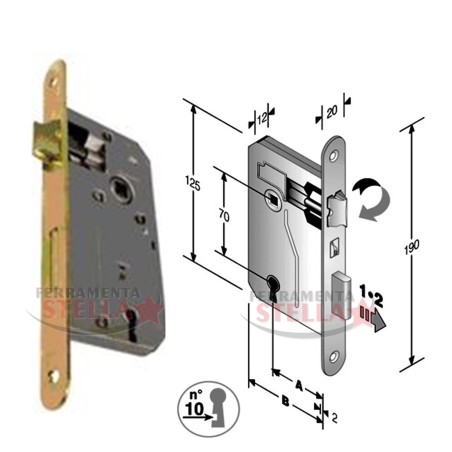 SERRATURA PATENT PER PORTE INTERNE - BUSSOLE