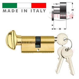 CILINDRO MADE IN ITALY a INFILARE SAGOMATO CON POMOLO OTTONE ORO  2