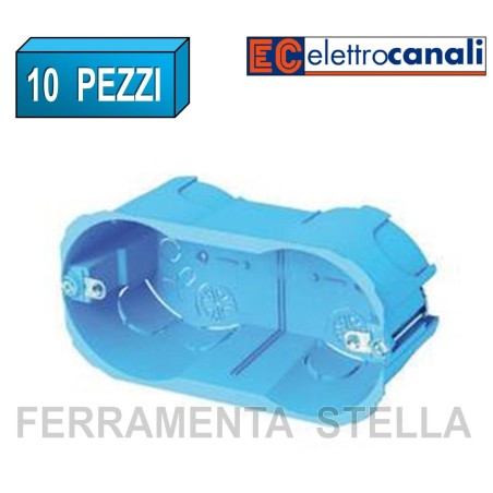 10 PEZZI CASSETTA SCATOLA PORTAFRUTTO RETTANGOLARE 3 POSTI 503 x CARTONGESSO