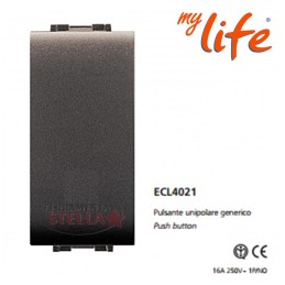 PULSANTE UNIPOLARE LIFE 16A TIPO BTICINO LIVING