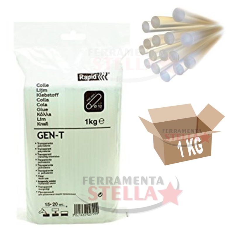 10 KG STICK COLLA A CALDO RICARICA PISTOLA INCOLLATRICE TRASPARENTE ÿ 12 PROFESSIONALE