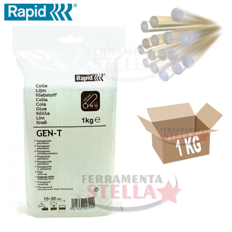 10 KG STICK COLLA A CALDO RICARICA PISTOLA INCOLLATRICE TRASPARENTE ÿ 12 PROFESSIONALE