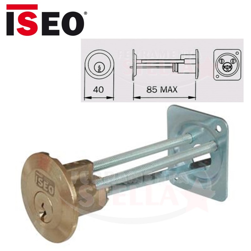 CILINDRO STACCATO IN OTTONE ISEO 850007H x SERRATURE SOVRAPPOSTE CANCELLO PORTONCINO