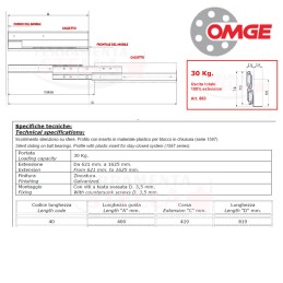GUIDA x CASSETTI SU SFERA A ESTRAZIONE TOTALE - DA 45 CM 2