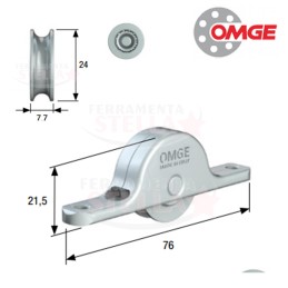 CARRELLO OMGE CON RUOTA DIAMETRO 24 ART 102