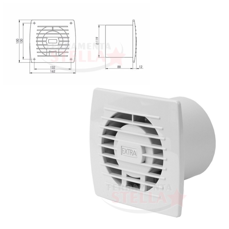 ASPIRATORE ELETTRICO VORTICE ARIA AREATORE AREAZIONE ÿ 120 VENTOLA BAGNO CUCINA