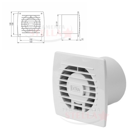 ASPIRATORE ELETTRICO VORTICE ARIA AREATORE AREAZIONE ÿ 120 VENTOLA BAGNO CUCINA