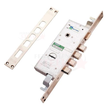 MOTTURA SERRATURA A INFILARE PER PORTE BLINDATE 3 PUNTI CHIUSURA 72140 