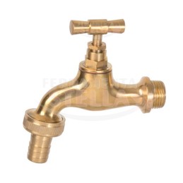 RUBINETTO ARTISTICO IN OTTONE PER FONTANA A FARFALLA 1/2" SFERA GIARDINO ESTERNO