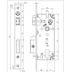 Serratura a infilare Q.8 Entrata 50
