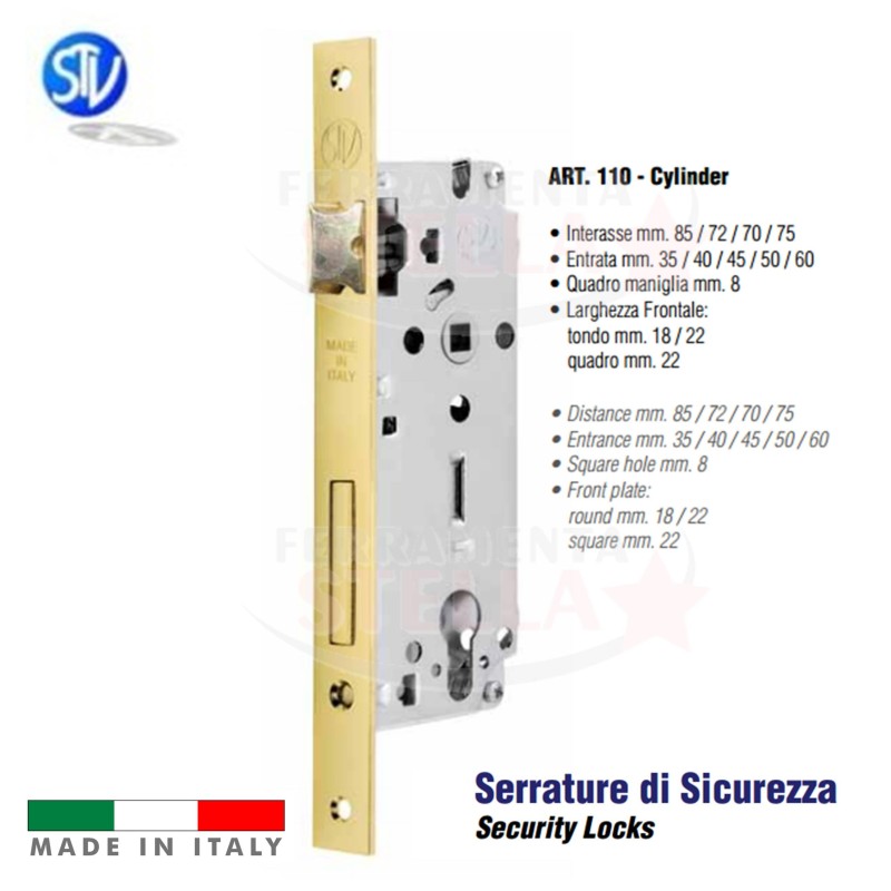 SERRATURA A INFILARE QUADRO 8 ENTRATA 50 