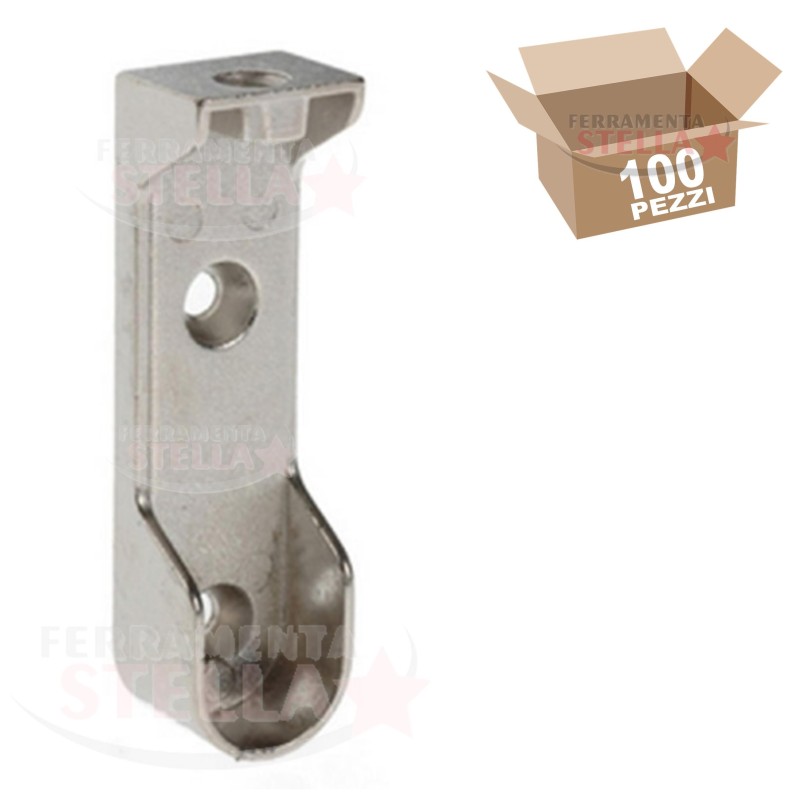 REGGITUBO REGGI TUBO IN ZAMA CROMATO PER TUBO OVALE 15 X 30 AGGANCIO SUPERIORE E LATERALE