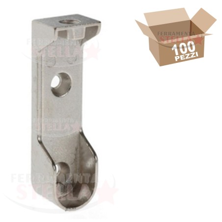 REGGITUBO REGGI TUBO IN ZAMA CROMATO PER TUBO OVALE 15 X 30 AGGANCIO SUPERIORE E LATERALE