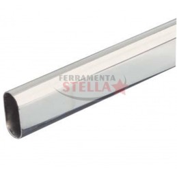 TUBO ARMADIO OVALE CROMATO 15x30 - 3 Mt