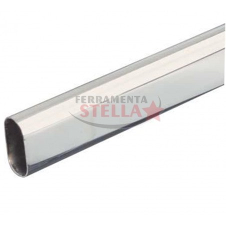 TUBO ARMADIO OVALE CROMATO 15x30 - 3 Mt
