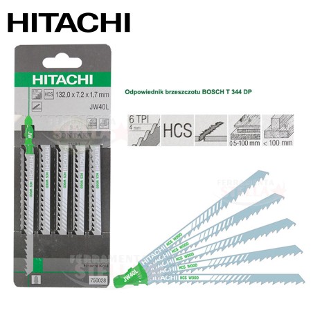 LAME PER SEGHETTO ALTERNATIVO x LEGNO 100 x 7,5 HITACHI TIPO T111C BOSCH