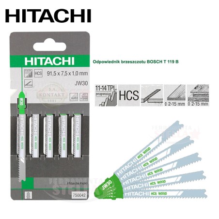LAME PER SEGHETTO ALTERNATIVO x LEGNO 100 x 7,5 HITACHI TIPO T111C BOSCH