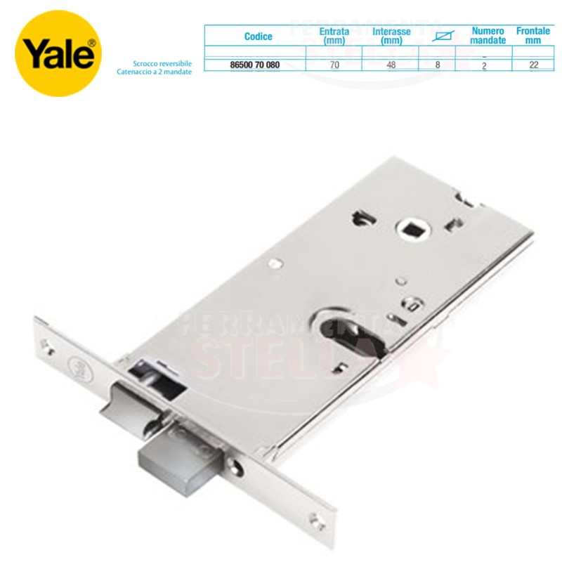 SERRATURA CORNI YALE 965 ENTRATA 70 AD INFILARE PORTONE CANCELLO FERRO ALLUMINIO