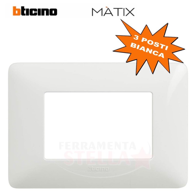 MATIX- Placca 3 posti colore bianco AM4803BBN