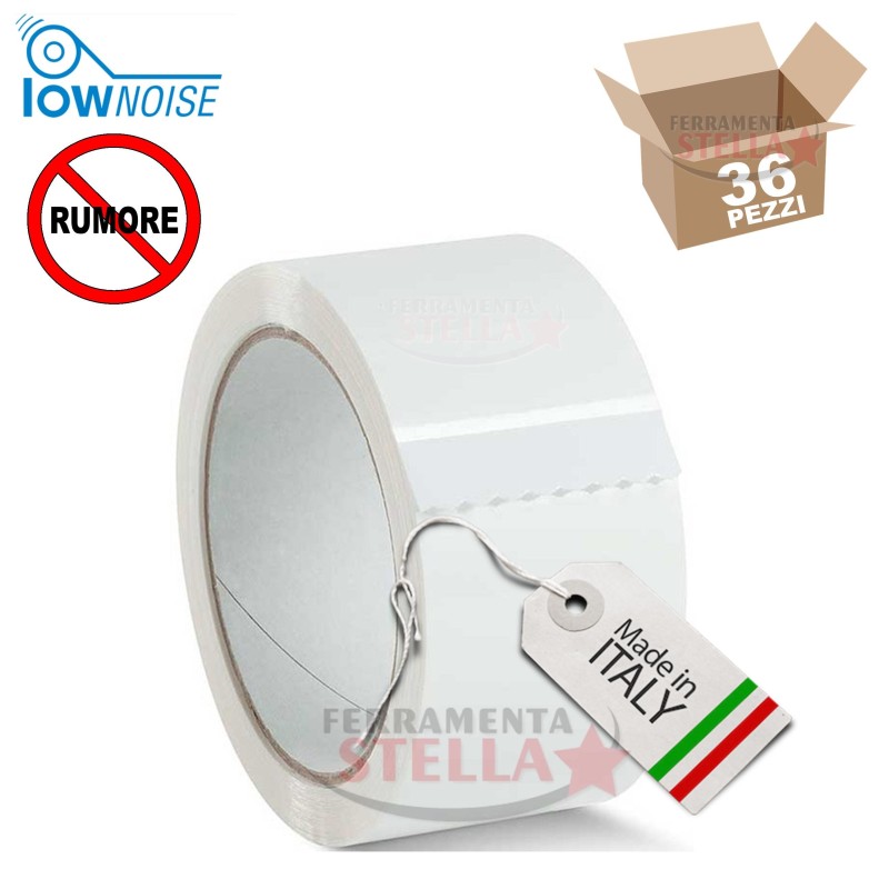 NASTRO ADESIVO 50 X 66 MT  COLORE AVANA SVOLGIMENTO SILENZIOSO CONFEZIONE 36 PZ - MADE IN ITALY LOW NOISE
