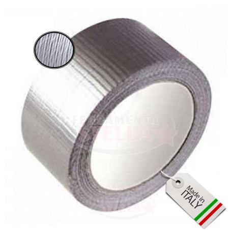 NASTRO AMERICANO TELATO RESISTENTE 48 MM X 25 MT GRIGIO ARGENTO IMPERMEABILE