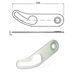 LIMITATORE DI APERTURA COMPLETO DI COMPASSO DESTRO PER PORTA BLINDATA 