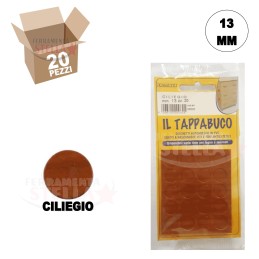 COPRIFORO COPRIVITE ADESIVO PER VITI E FORI DIAMETRO 13 MM - COLORE FRASSINO - PEZZI 20