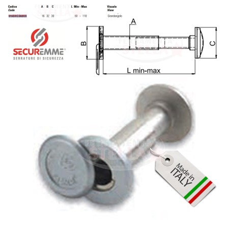 SPIONCINO OCCHIO MAGICO NO DIGITALE BRONZO OTTONATO x PORTA PORTONE PORTONCINO