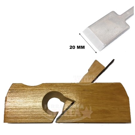 PIALLA SPONDERUOLA LAMA ACCIAIO PER LEGNO FALEGNAME IN LEGNO - MM 20 - FERRO INCLUSO