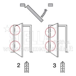 CERNIERA JUSTOR CHIUDIPORTA MOLLA PORTA LEGNO PORTE ALLUMINIO AZIONE SEMPLICE - ORO SATINATO