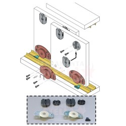 KIT SISTEMA SCORREVOLE PER PORTE ANTE DI MOBILI IN LEGNO KOBLENZ 320/10 - SOLO GUARNITURA